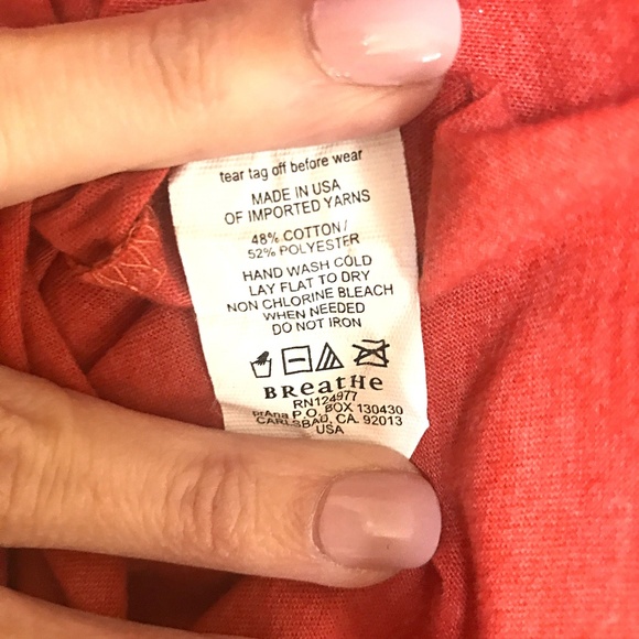 Prana Coral with White Embellished Boho Tunic Top - Picture 6 of 6